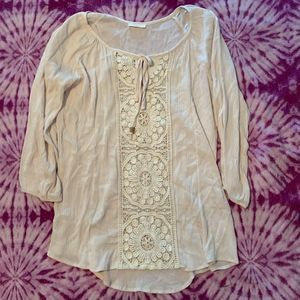 🦚5/20🦚 Honey Lee ivory blouse small